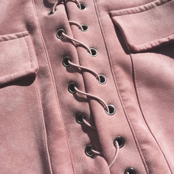 Pink lace up skirt - Picture 2 of 3